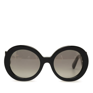 Black Prada Round Baroque Sunglasses - Designer Revival
