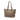Tan Prada Vitello Daino Canapa Logo Tote