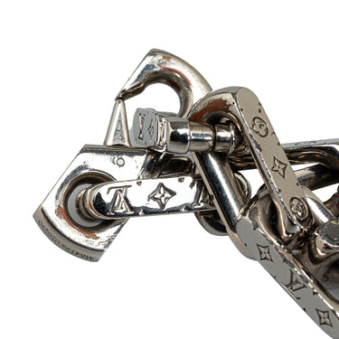 Silver Louis Vuitton Monogram Chain Link Necklace