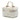 White Chanel Mini Caviar Chain Zip Around Vanity Case Satchel