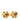 Gold Chanel CC Gold Plated Round Clip On Earrings