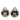Black Chanel CC Resin Flower Clip On Earrings