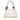 White Gucci Horsebit Embossed Leather Shoulder Bag