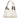 White Gucci Horsebit Embossed Leather Shoulder Bag