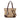 Brown Prada Leather Trimmed Canvas Canapa Logo Satchel
