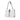White Prada City Calf and Saffiano Studded Elektra Satchel