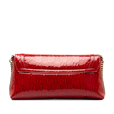 Red Gucci Patent Guccissima Mayfair Shoulder Bag