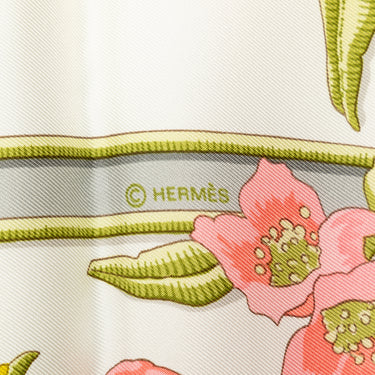 Pink Hermes Caraibes Silk Scarf Scarves