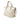 White Prada Small Embossed Glace Calf Logo Convertible Satchel