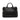 Black Burberry Medium Leather and House Check Banner Satchel