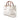 White Gucci Calfskin Bamboo Diana Tote