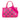 Pink Prada Small Canvas Canapa Grommet Satchel