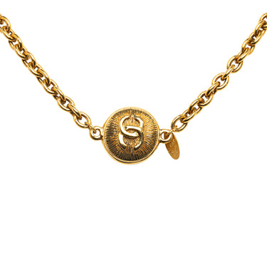 Gold Chanel CC Medallion Necklace - Designer Revival