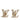 Gold Louis Vuitton Gold Plated and Rhinestones LV Iconic Push Back Earrings