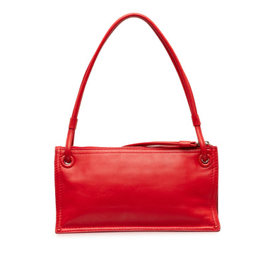 Red Loewe Logo Shoulder Bag - Designer Revival