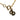 Gold Dior CD Logo Heart Pendant Necklace