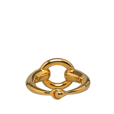 Gold Hermes Mors Scarf Ring - Designer Revival
