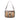Beige Burberry Haymarket Check Canvas Shoulder Bag