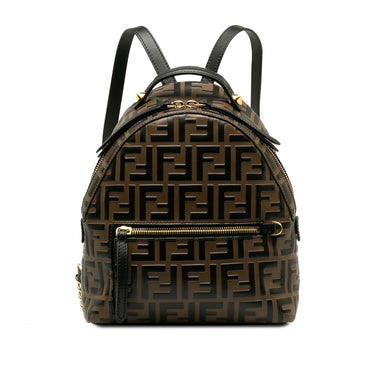 Brown Fendi Mini Zucca Embossed Backpack