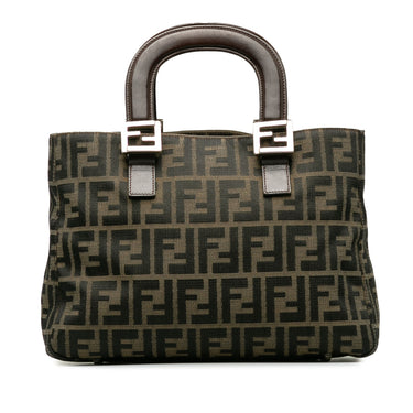 Brown Fendi Zucca Twins Handbag - Designer Revival