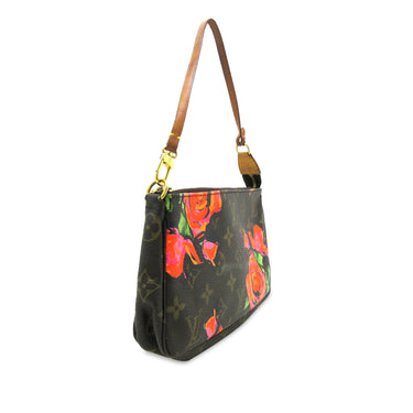 Brown Louis Vuitton x Stephen Sprouse Monogram Roses Pochette Accessoires Shoulder Bag