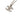 Silver Chanel CC Brass and Strass Pendant Necklace