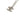Silver Chanel CC Brass and Strass Pendant Necklace