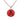 Red Chanel CC Gold Plated Resin Crossbones Round Pendant Necklace