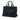 Black Prada Saffiano Soft Triple Pocket Tote Satchel