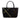Black Burberry Superenova Check Wool Tote