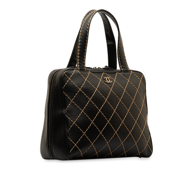 Black Chanel CC Wild Stitch Handbag - Designer Revival