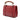 Red Gucci Leather Bamboo Convertible Top Handle Bag Satchel