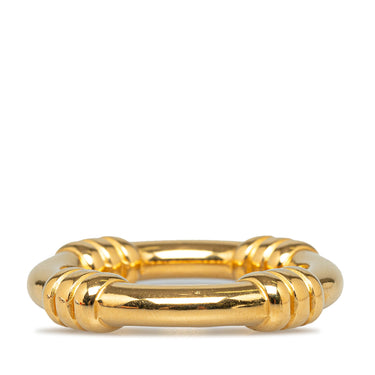 Gold Hermes Bouet Scarf Ring - Designer Revival