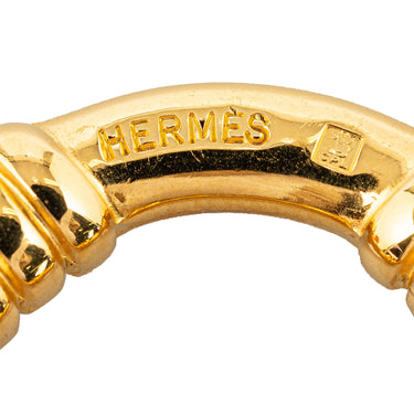 Gold Hermes Bouet Scarf Ring - Designer Revival
