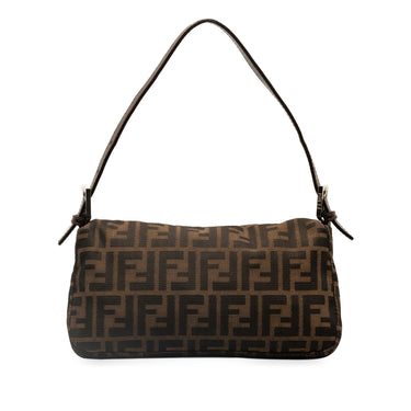 Brown Fendi Zucca Baguette Shoulder Bag - Designer Revival