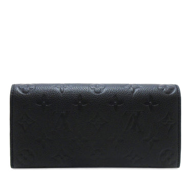 Black Louis Vuitton Monogram Empreinte Emilie Wallet - Designer Revival