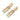 Gold Chanel CC Brass Strass Boy Swing Push Back Earrings