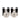 Black Hermès Lacquered Palladium Plated Mini Pop H Stud Earrings