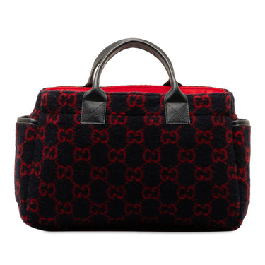 Black Gucci GG Wool Children's Pocket Handbag - Designer Revival