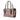 Pink Burberry Nova Check and Leather Trimmed Canvas Tote