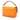 Orange Fendi Mini Zucca Embossed Leather Baguette Satchel