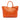 Orange Prada Vitello Daino Open Convertible Tote Satchel