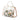 White Prada City Calf Trimmed Madras Floral Print Paradigme Whipstitch Satchel