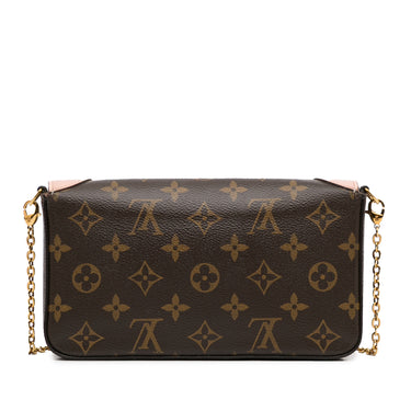 Brown Louis Vuitton Monogram Pochette Felicie Valentine Dog Crossbody Bag