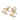 Gold Chanel CC Gold Plated Enamel Drop Push Back Earrings
