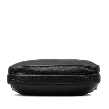 Black Prada Leather Crossbody Bag - Designer Revival
