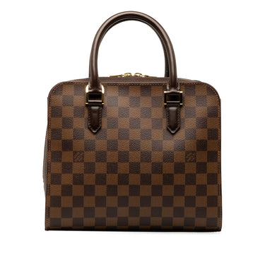 Brown Louis Vuitton Damier Ebene Triana Handbag - Designer Revival