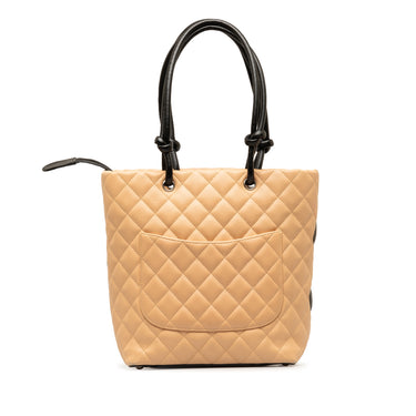 Tan Chanel Medium Cambon Ligne Shoulder Bag - Designer Revival