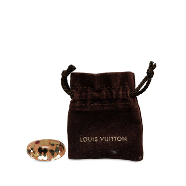 Brown Louis Vuitton Crystal Inclusion Resin Ring - Designer Revival