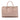 Beige Prada Saffiano Lux Double Zip Frame Tote Satchel